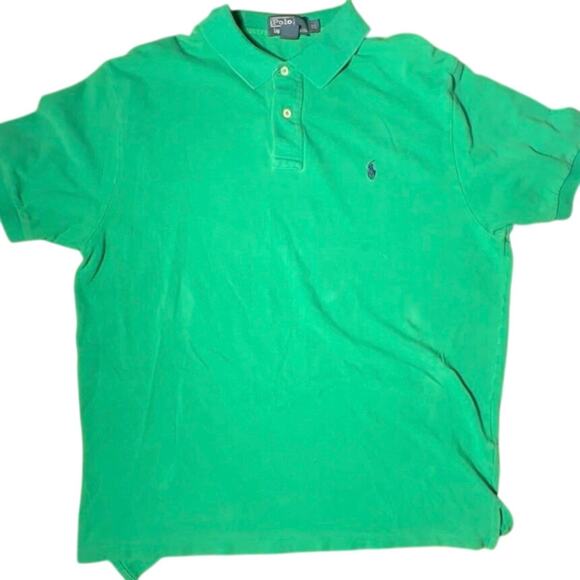 Polo Ralph Lauren Green XL Classic Preppy Cotton Short Sleeve Pullover Shirt - Picture 1 of 5
